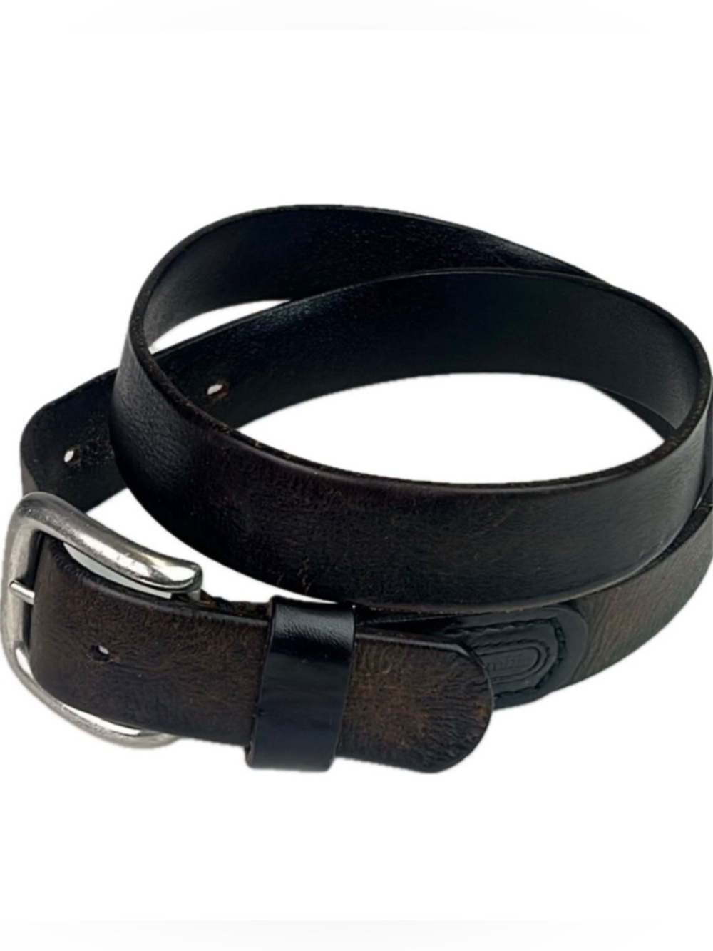 Columbia Men’s Leather Dress Casual Belt Two Toned Black Brown Size 36